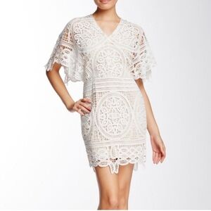 Soieblu Lace Dress Cream Sz M